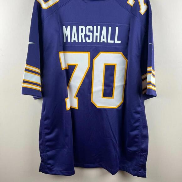 Nike Minnesota Vikings Marshall #70 Jersey 2XL Purple Alternate NFL Team Apparel - Picture 3 of 9